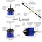 Drill Brush Power Scrubber By Useful Products 7 in W 5 in L Brush, Blue B-542OMS-2L-7X-QC-DB - alternate 7